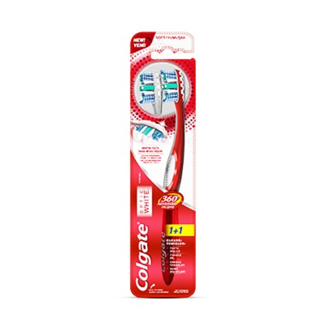 Colgate Toothbrush 360 Optic White Twin Soft