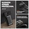VRS Design Damda Glide Ultimate for iPhone 15 Pro case cover wallet [Semi Automatic] slider Credit card holder Slot [4 cards] &amp; Camera lens Protector Kickstand - Black