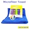منشفة غسيل السيارات من الألياف الدقيقة عالية الجودة لتنظيف السيارات مقاس كبير جدًا 40 × 40 سم باللون الأزرق قطعة واحدة