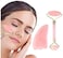 Generic Face 2 In 1 Gua Sha Tools Including Rose Quartz Roller And Jade Face Massager Natural Jade Facial Roller Anti Aging Face Roller Massager Facial Jade Roller