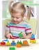 Montessori Toys for 1 2 3+ Year Old Toddlers, Educational Toys for 1 2 3 + Year Old Girls Boys ,Wooden Stacking Toys for Toddlers 1-3,Shape Sorter Toy,Color Sorting Toy,Learning Toy.