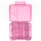 Eazy Kids 6 &amp; 4 Convertible Bento Lunch Box w/ Lunch Bag and Spoon Fork Set - Glitter Pink
