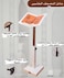 Aminos veneer Quran stand, made of wood, light, adjustable, large size - white.
