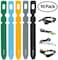 Ringke Magic Cable Tie Unicolor Reusable Hook and Loop Strap Organizer for Fastening Cable Cords and Wires Pack of 10 Assorted Colors