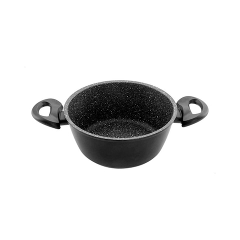 Illa Cook On Rock Cooking Pot With Pyrex Lid - 20 Cm - Black