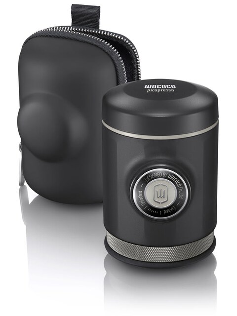 Wacaco PICOPRESSO - World&#39;s Most Compact Double Espresso Coffee Maker, Pro-level  Handheld Espresso Machine, Ultra Portable &amp; Lightweight, Holds 18g of coffee grinds 80ml water - Black