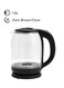 Geepas Electric Glass Kettle 1.8 L 1500W Gk9901N Dark Brown/Clear