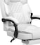Karnak Executive Office Gaming Chair PU Leather 360 Swivel, Diamond Pattern Stitching High Back With Tilt Lock Mechanism, Soft Foam &amp; Well Padded Backrest With Lumbar Support, White