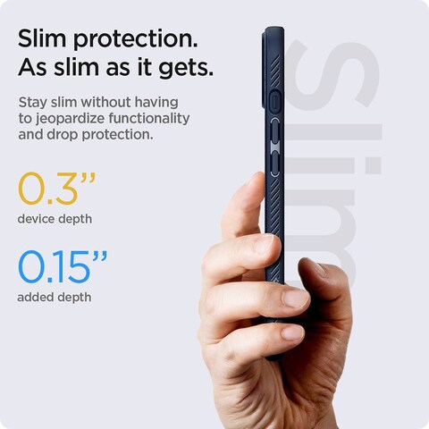 Spigen Liquid Air case cover for iPhone 13 - Navy Blue
