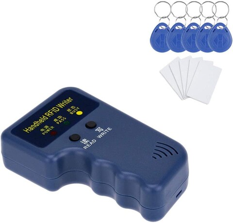 Rubik Professional Handheld RFID 125KHz ID Card Copier Reader Writer Portable Duplicator Durable with 5 Writable Tags 5 Writable Cards