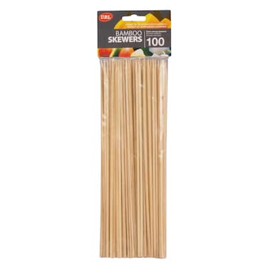 Uncle Bills Bamboo Skewers 100 Pieces (25cm) Beige