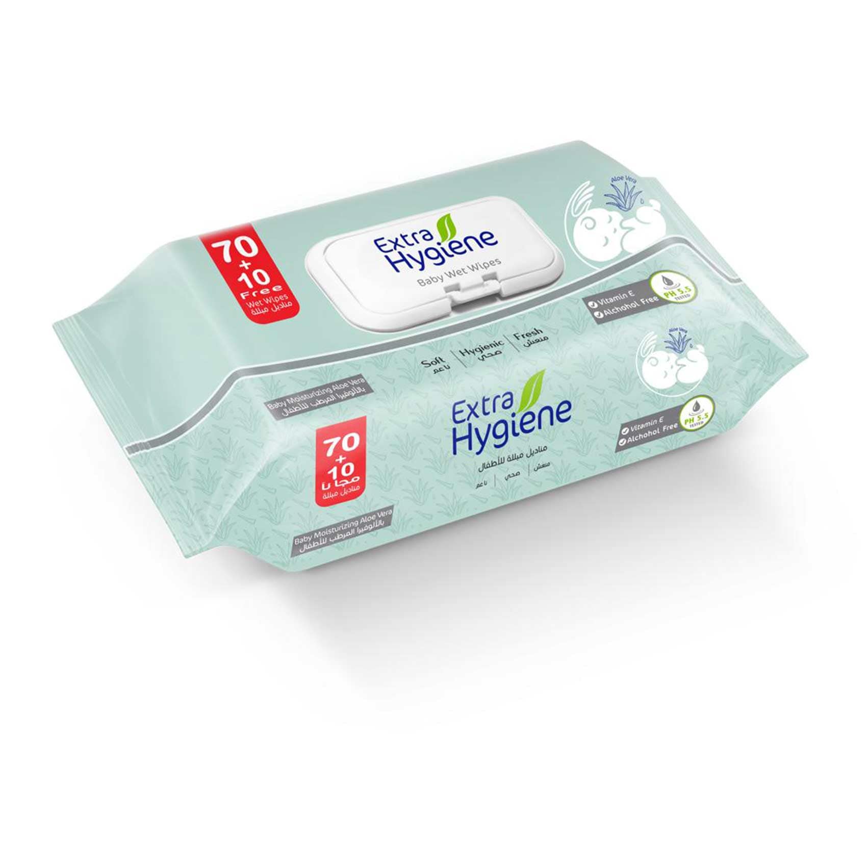 Extra Hygiene Baby Wet Wipes 80 Wipes Aloe Vera
