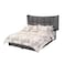 In House Milano Velvet Bed Frame - Queen - 200x160 cm - Gray