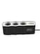 Outad - Universal 3 Way Car Charger With Cigarette Lighter Black