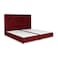 In House Janwa Velvet Bed Frame - King - 200x180 cm - Burgundy