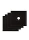Rubik 4-Piece Gas Stove Burner Cover Black 25 X 25cm