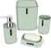 Generic Bathroom Accessory Set - 4 Piece Grey Bathroom Accessories Set With Trash Can, Soap Dish, Soap Dispenser, Toothbrush Cup, Bathroom Decor Sets With Desktop Small Trash Can - Green Stripe