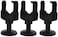 Mike Music 3 Pack Guitar Wall Mount Auto Lock Hanger Guitar Stand Holder Guitar Wall Hook For Displaying Guitar Bass Mandolin Banjo (Hanger Auto Lock 3Pack, Black)