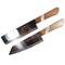 KIWI Knife Cook Utility Knives Cutlery Steak Wood Handle Kitchen Tool Sharp Blade 6.5&quot; Stainless Steel 1 set (2 Pcs) (No.171,172)