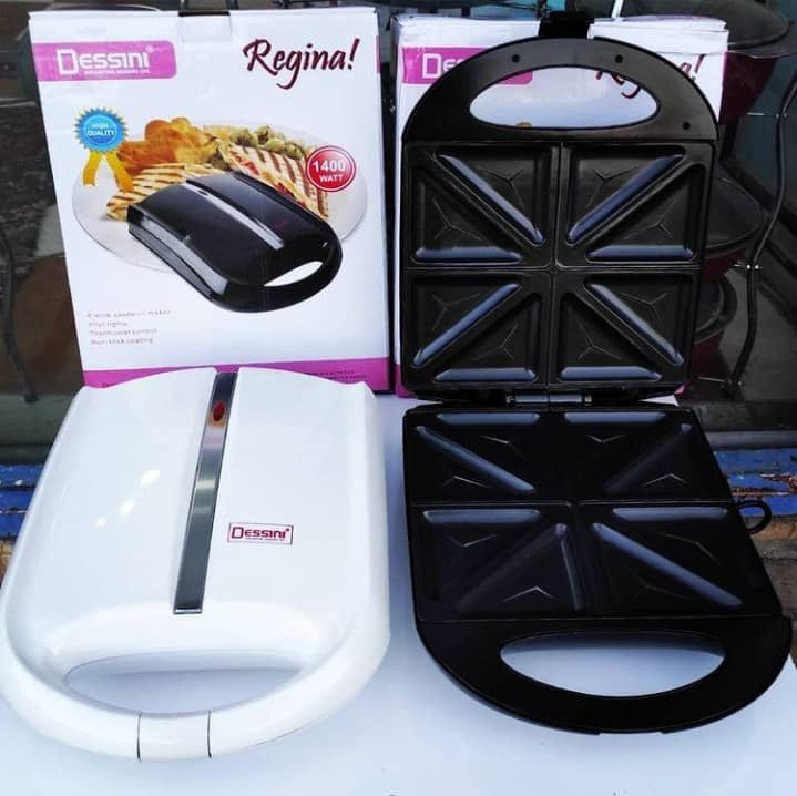 Dessini 4 Slice Non Stick Sandwich Maker 1400W White