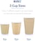 Markq [50 Cups] 8 oz. Brown Disposable Ripple Insulated Coffee Cups - Hot Beverage Corrugated Paper Cups