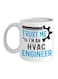muGGyz I'm Not A Miracle Worker Firefighter Printed Mug White/Black/Blue 11Ounce