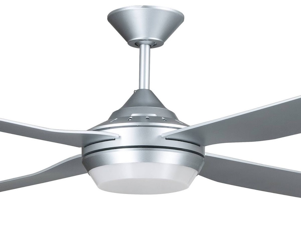 MOONAH Silver ceiling fan &Oslash;132cm light integrated and remote control included