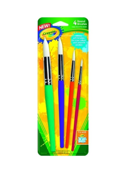 Crayola 4-Piece Paint Brush Set Multicolour