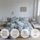 LUNA HOME Premium King Size Korean Bedding Set,  Plain Light Grey and Green Color