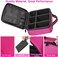 Generic Travel Makeup Train Case Makeup Cosmetic Case Organizer With Adjustable Dividers For Cosmetics Makeup Brushes Toiletry Jewelry Digital Accessories Rose Red