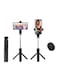 Generic - 5-Section Extendable Mini Selfie Stick/Tripod Stand With Remote Black