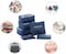 Sky-Touch 6Pcs Set Travel Luggage Organizer Packing Cubes Set Storage Bag Waterproof Laundry Bag Traveling Accessories - Blue