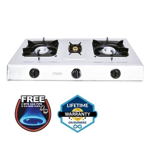 Mika Gas Table Top 3B Grey MGS2203