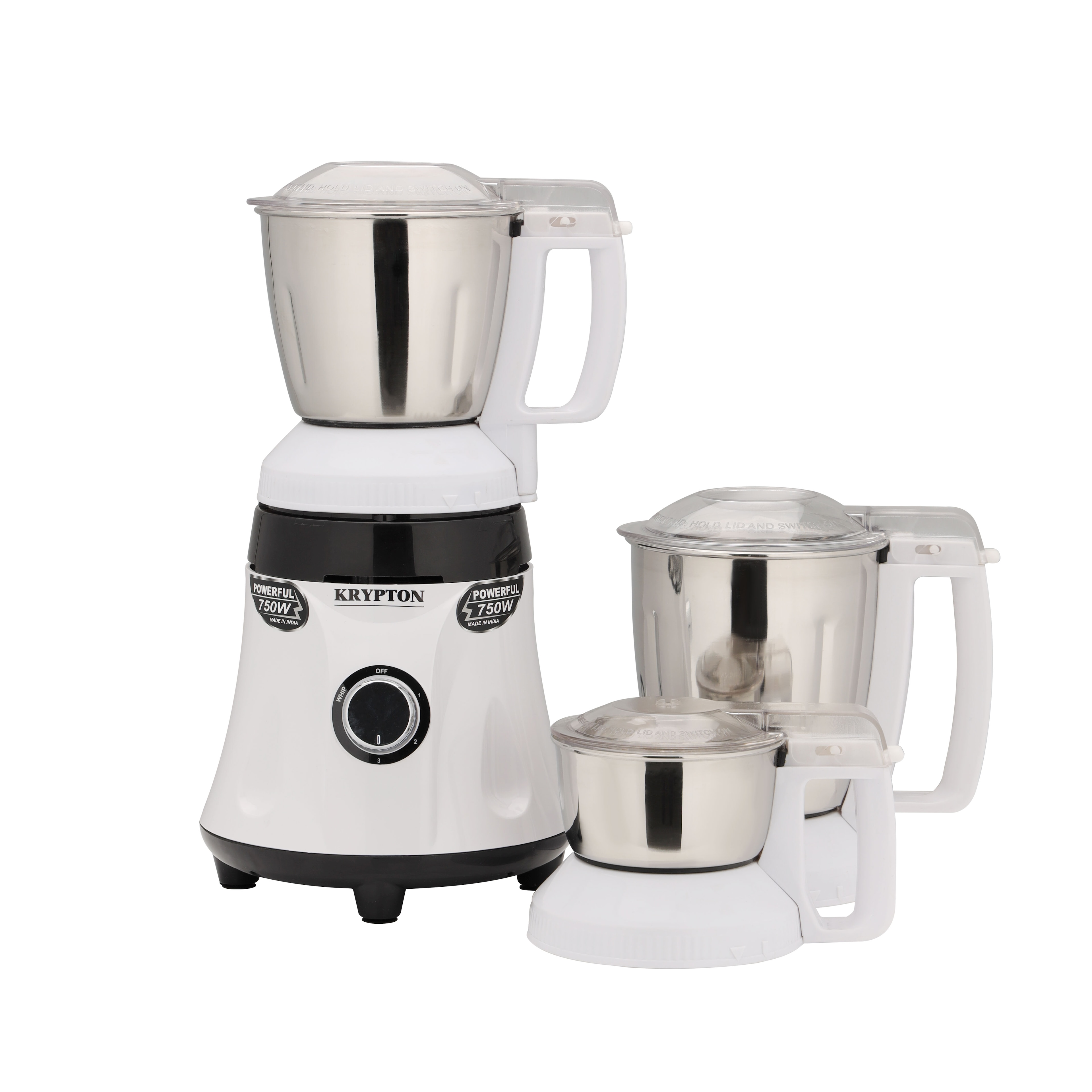 Buy Krypton 3-in-1 Mixer Grinder, 3 Speed Control Mixer, 3 Stainless ...