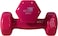 Vinyl Dumbbells EM-9219R-2 Set of 2 Pink Non-Slip 2KG Weights for Home Gym &amp; Workouts