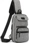 A special shoulder bag for storing personal belongings and protecting against theft, gray color, model ps-357.
