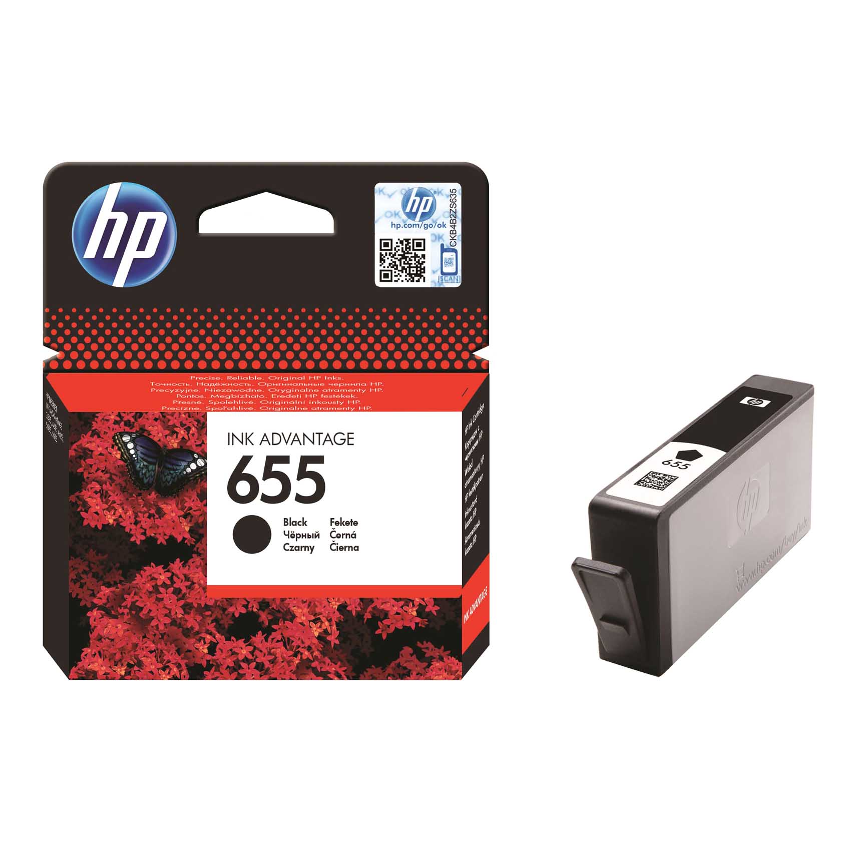 Hp 655 Black Original Ink Cartridge  Cz109ae