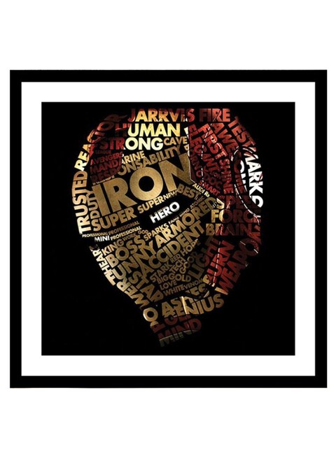 Spoil Your Wall Iron Man Design Wall Frame Multicolour 40X40cm