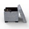 Eccentric Stool Cum End Table with Storage (Light Grey)