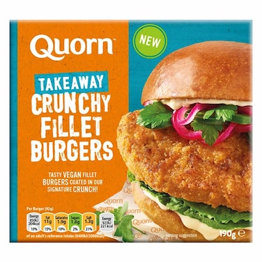 Quorn Vegan Takeaway Crunchy Fillet Burgers 190g