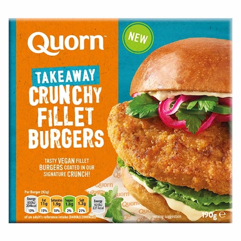 Quorn Vegan Takeaway Crunchy Fillet Burgers 190g