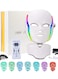 LED Face Mask Light Therapy - 7 Color Photon Blue & Red Light for Skin Rejuvenation, Anti-Aging, Acne Treatment, Home Skin Care Mask for Face and Neck