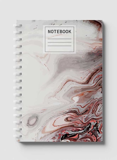 Lowha Spiral Notebook With 60 Sheets And Hard Paper Covers With Acrylic Paint Design, For Jotting Notes And Reminders, For Work, University, School