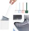 WIDERZONE Silicone Flexible Toilet Brush with Quick Drying Holder (Multicolour)
