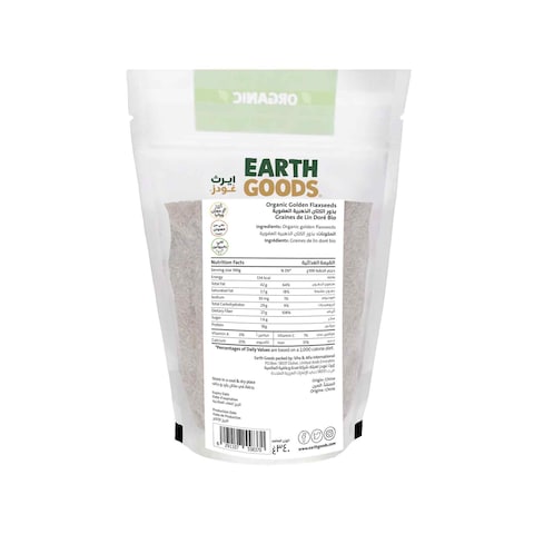 Earth Goods Organic Blond Flax Seeds 340g