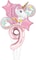 Party Time Pink Unicorn 9th Birthday Balloon Decorations, Foil Balloon Set Pack of 6 - Number 9 Rose Gold Number Foil Balloon 40&quot; Unicorn Theme 9th Birthday Decoration Supplies