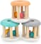 Duckboxx Xx Wooden Rattle Rollers For Babies Ages 0M, 2Yrs (White Base, 3Pcs)