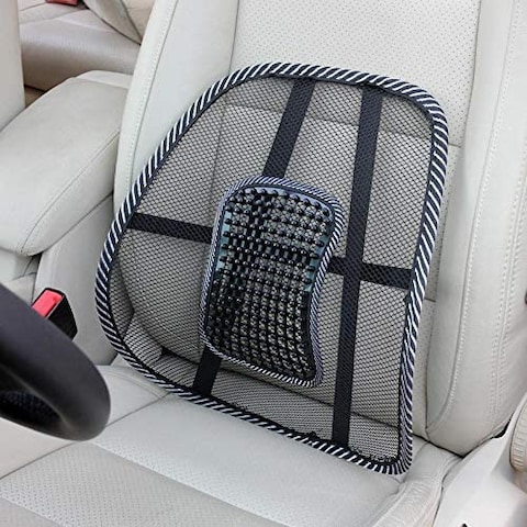Generic Lumbar Support Mesh Back Support Mesh Back Cushion Breathable Comfortable Adjustable For All Types Car Seat Office Chair