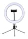 Generic - LED Video Ring Photography Light With Tripod And Accessory 10inch White/Black