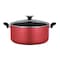 Sonex Non Stick Casserole Pink 26 cm, 6.5 Liter, Dishwasher Safe, Cool Bakelite Handle, Durable &amp; Long Lasting
